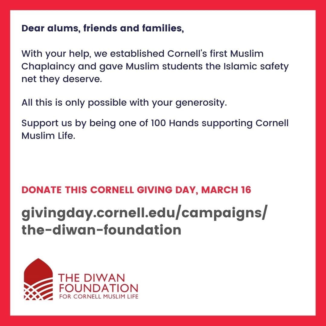 100 hands · letters home post for The Diwan Foundation